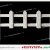 نرده سنگی حصار باغچه طرح چوب (سنگ مهندسی)