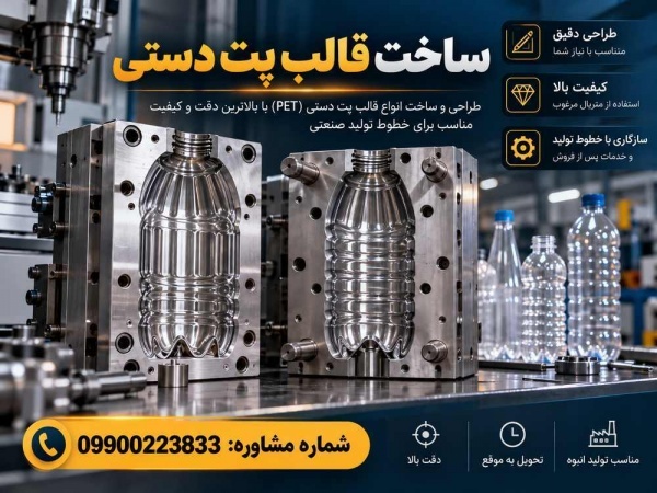 قالب‌سازی پت دستی | طراحی مهندسی|سفارشی|قیمت مناسب